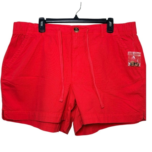 Sonoma Goods For Life Pants - Mid Rise Casual Summer Shorts Red XXL Coastal Relaxed Fit